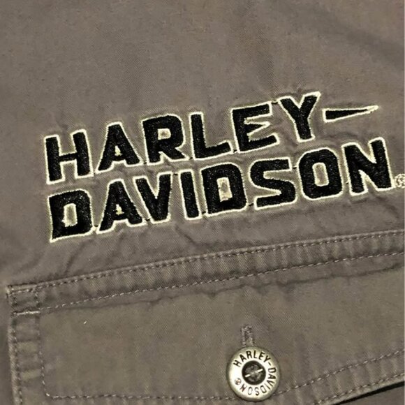 Harley-Davidson Button Shirt Large Men, Embroidery Design - Picture 5 of 6
